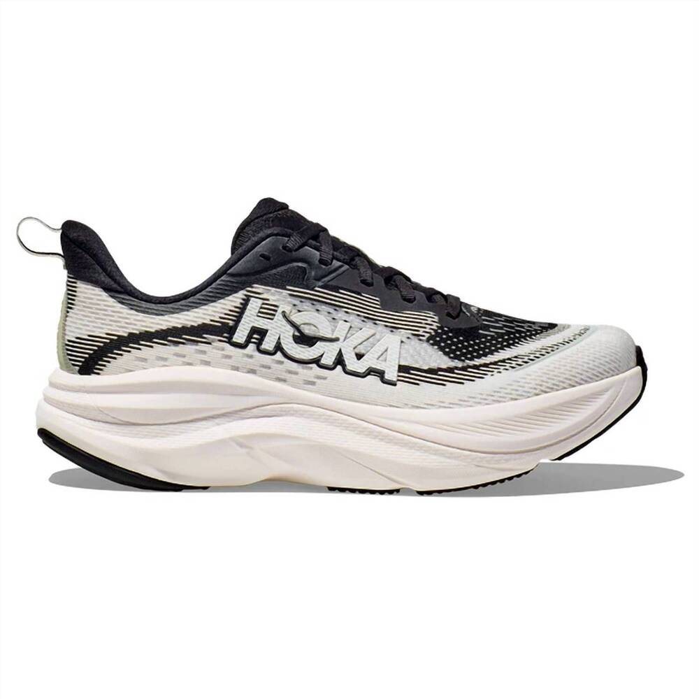 NEW HOKA women's skyflow running shoes - wide in black/white
